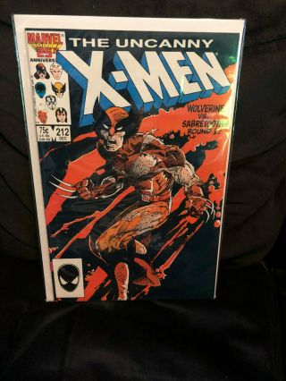 uncanny x - men 212 & 213 VF/NM Wolverine and Sabretooth 2