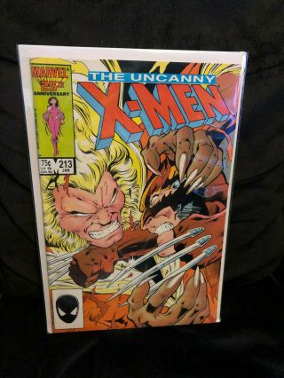 uncanny x - men 212 & 213 VF/NM Wolverine and Sabretooth 3