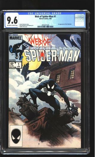 Web Of Spider - Man 1 Cgc 9.  6 Nm,  1st Vulturions Charles Vess Cover Marvel 1985