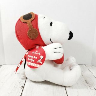 Hallmark Valentine Flying Ace Snoopy Plush Stuffed Peanuts Love Is In The Air