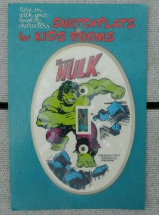Vtg 1981 Marvel Comics The Incredible Hulk Light Switchplate 6 " By Cadence,