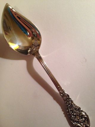 Reed & Barton Florentine Lace Sterling Silver Jelly Spoon - 6 - 3/8 " - Mid Century