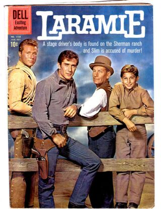 Laramie 1125 In Vg/fn A 1960 Dell Fc Silver Age Western Comic Photo Cover
