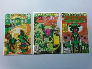 Tales Of The Green Lantern Corps Annual,  Set: 1 - 3,  Average 8.  0/vf (1985 - 1987)