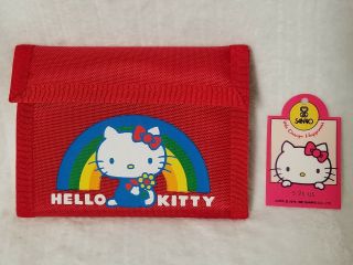 Hello Kitty Sanrio Red Vintage 1976,  1981 Nylon Wallet