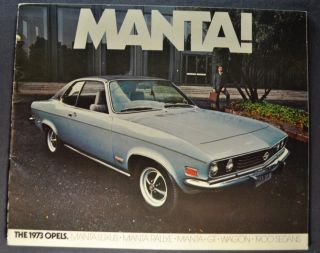 1973 Opel Brochure Gt 1900 Rallye Manta Lexus Wagon 73