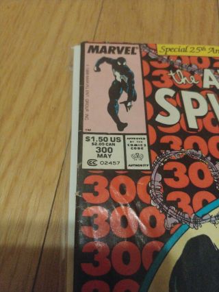 The Spider - Man 300 (May 1988,  Marvel) 1st Venom 8