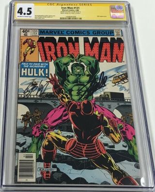 Marvel Iron Man 131 Signed By Stan Lee Cgc Ss Incredible Hulk Appearance