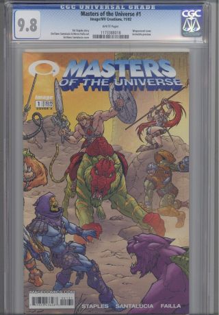 Masters Of The Universe 1 Cgc 9.  8 2002 Image Wrap - A - Round Cover A.  Comic