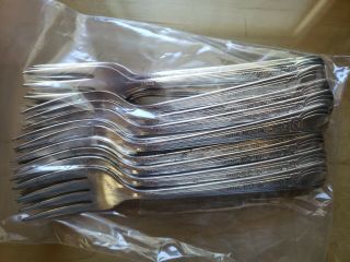12 Vintage Collectible Forks 6 ",  Fashion Silver Plate