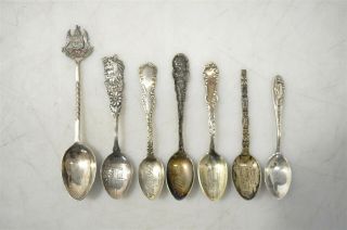 Decorative Marked Sterling Silver.  925 Souvenir Spoons 61g Travel Niagara Falls