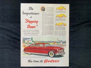 E Hudson 1948 Ad 13 1/2 X 10 1/4