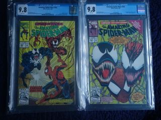 Spider - Man 362 And 363 Carnage Venom Cgc 9.  8 White Pages Nm/mt