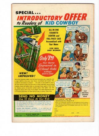 Kid Cowboy 10,  Fall 1952 Very Fine 8.  0. 2