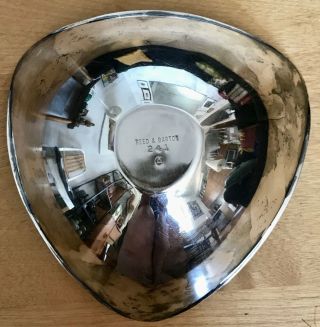 Vintage Midcentury REED & BARTON Dish Silverplate & Enamel PURPLE TRIANGLE 241 6