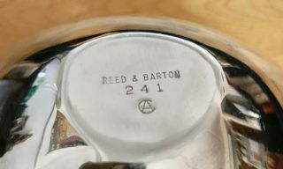 Vintage Midcentury REED & BARTON Dish Silverplate & Enamel PURPLE TRIANGLE 241 8