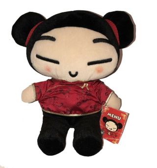 Obscure Pucca Plush W/menu Tri - Fold Tag Shirt Is Diff Than Others Korean 10 " - 13 "