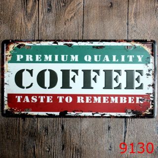 Metal Tin Sign Premium Coffee Decor Bar Pub Home Vintage Retro Poster Cafe Art