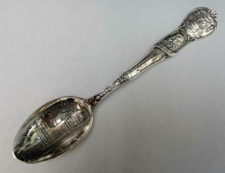Antique Sterling Silver Souvenir Spoon,  Full Size,  World 