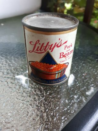 Vintage Mini Libby’s Pork And Beans Tin