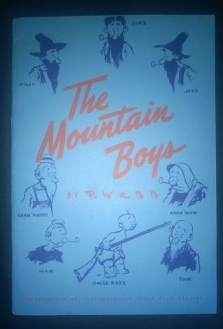The Mountain Boys By P.  Webb - Compliments Of Your Auto - Lite Spark Plug Dealers