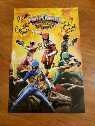 Power Rangers Dino Charge Cast Signed Poster Sdcc Exclusive Nickelodeon