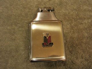Vintage Ronson " Mastercase " Lighter/cigarette Case W/triumph Tr 4 Emblem