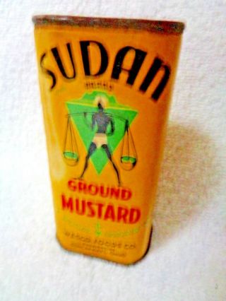 Sudan Ground Mustard Spice Yellow Red And Green Spice Tin