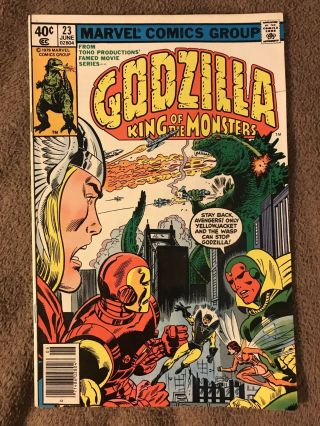 Godzilla King Of The Monsters 23 (marvel) Avengers Newsstand Cut Cover