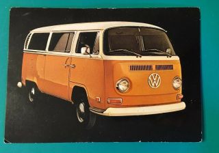 Vw Station Wagon Postcard,  Volkswagen,  1971,  Bus