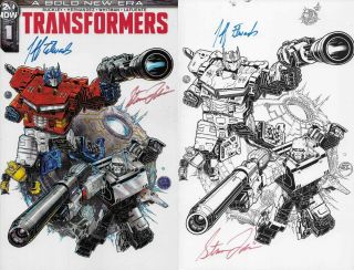 Transformers 1 One Stop Comic Shop Exclusive Variant Set Signed Edwards & Lydic