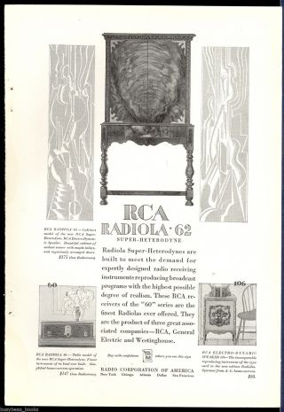 1929 Rca Radiola 62 Advertisement,  Radiola 60 & 106