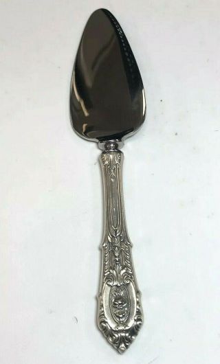 Wallace Sterling Silver Handle Rose Point Cheese Knife 6 1/2” Long