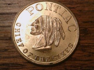 Pontiac – Chief Of The Sixes Advertising Medal