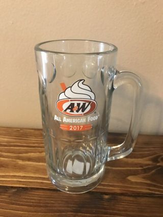 A & W Root Beer Soda Float Mug Heavy Glass 22 Ounce Rare 2017 Commemorative