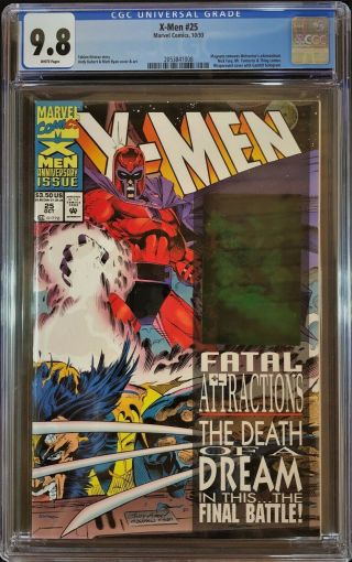 X - Men 25 Cgc 9.  8 White Pages,  Magneto Removes Wolverine 