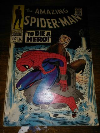 The Spider - Man 52 1967 Marvel Silver Age Key 3rd Kingpin 1st Joe Robbie