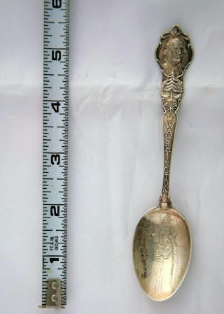Sterling Silver Souvenir Spoon Home Of Old Chief Seattle Washington