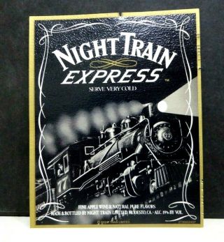 Vintage Night Train Express Wine Label Gallo Modesto 19