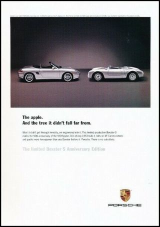 2004 Porsche Boxster S Anniversary 550 Advertisement Print Art Ad J631