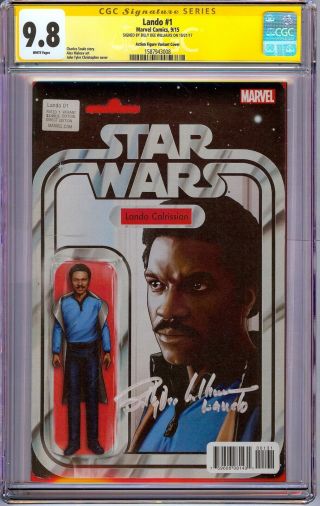 Lando 1 Action Figure Variant Cgc 9.  8 Signed By Billy Dee Williams “lando”