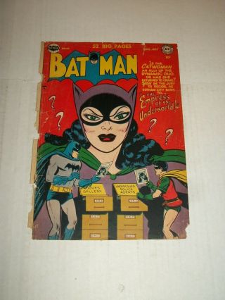 Dc Comics Batman 65 June/july 1951 Catwoman Cover Cover Only