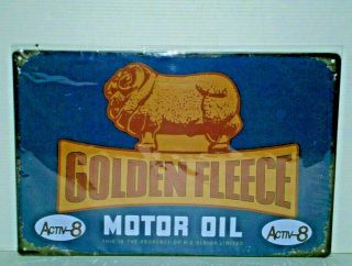Gfms5 Golden Fleece Motor Oil Metal Sign 20 Cm H X 30 Cm W