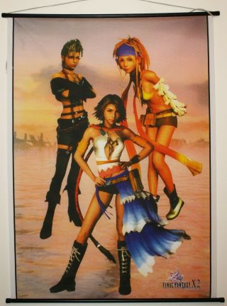 Final Fantasy X - 2 Anime Poster Rikku Yuna Paine Cloth Wall Scroll 31 X 42 Inches