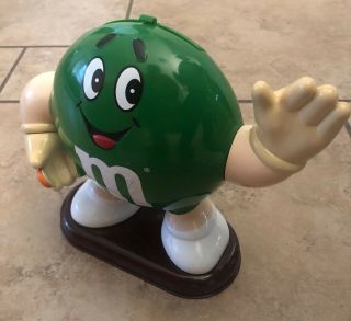 M&M Collectable Candy Dispenser Green M&M Candy Brown Base M&M Candies 2