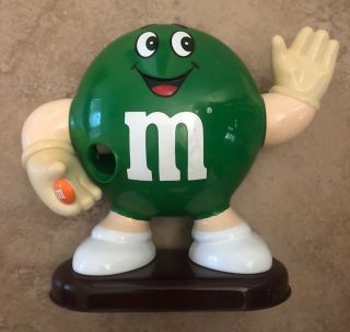M&M Collectable Candy Dispenser Green M&M Candy Brown Base M&M Candies 3