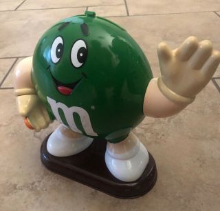 M&M Collectable Candy Dispenser Green M&M Candy Brown Base M&M Candies 5