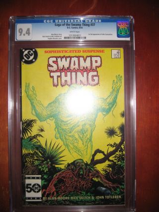 Swamp Thing 37 Cgc 9.  4 1st Full Appearance John Constantine Dc Comics