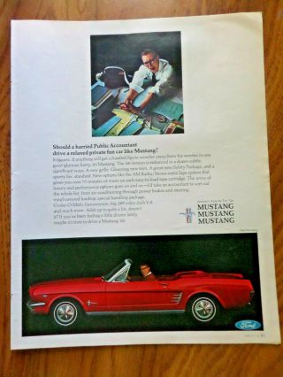 1966 Ford Mustang Convertible Ad Should A Public Accountant Dive A Fun Car ?
