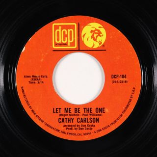 70s Soul 45 - Cathy Carlson - Let Me Be The One - Dcp International - Vg,  Mp3